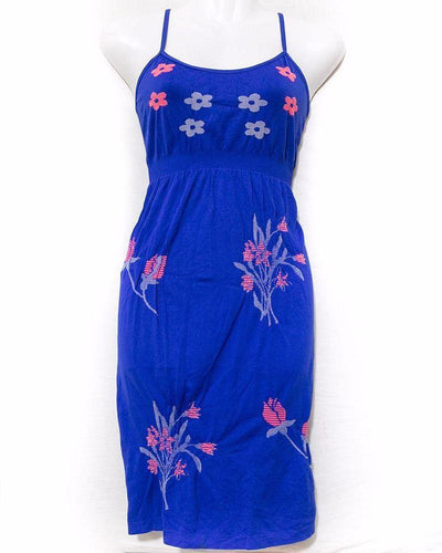 Ladies Cami Flower Nighty - Linen Jersey - Sexy Ladies Dress - BK203 - Nighty - diKHAWA Online Shopping in Pakistan