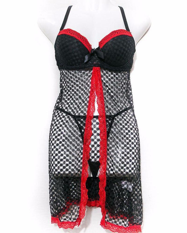 Sexy Lingerie Sexy Bridal Lingerie Set With Panty Black Red sexy-lingerie-sexy-bridal-lingerie-set-with-panty-black-red