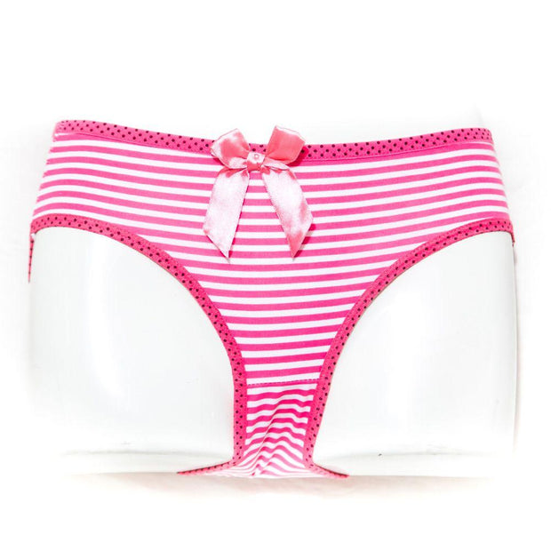 Pack of 3 Cotton Jersey Panty - Stripe & Flower Panty - Mix Colour - Panty - diKHAWA Online Shopping in Pakistan