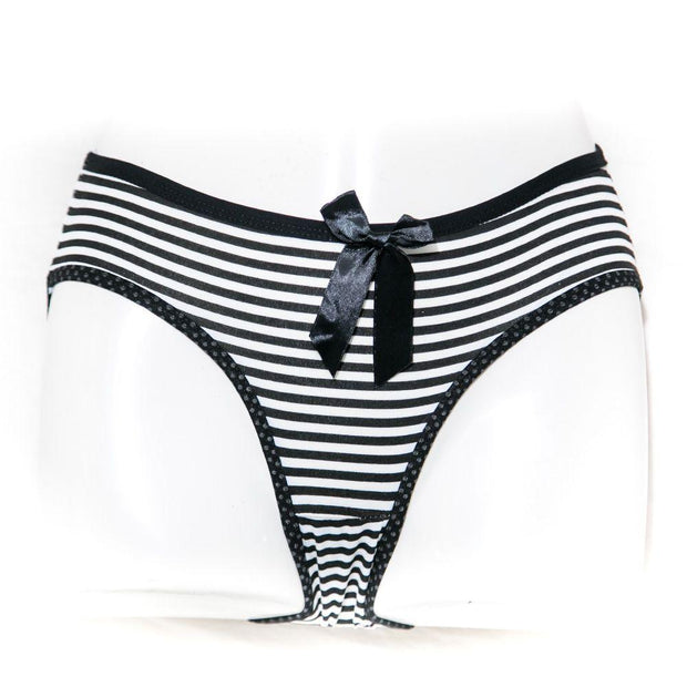 Pack of 3 Cotton Jersey Panty - Stripe & Flower Panty - Mix Colour - Panty - diKHAWA Online Shopping in Pakistan