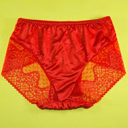 Pack of 2 - Women's Sexy Full Lace Panties, Fashion Transparent Floral Bow Soft Briefs Sexy Lingerie - Flourish Mix Colors - 2348