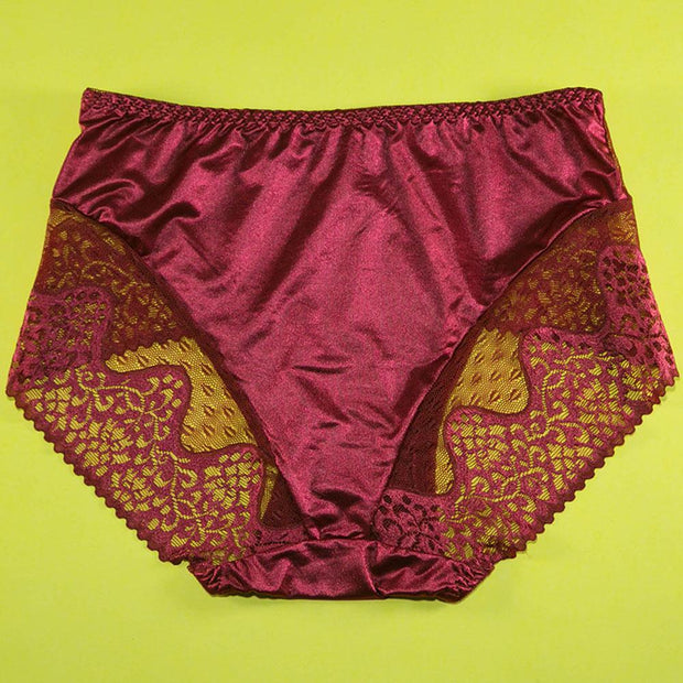 Pack of 2 - Women's Sexy Full Lace Panties, Fashion Transparent Floral Bow Soft Briefs Sexy Lingerie - Flourish Mix Colors - 2348