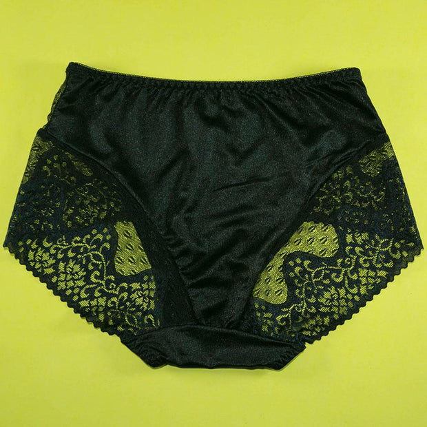 Pack of 2 - Women's Sexy Full Lace Panties, Fashion Transparent Floral Bow Soft Briefs Sexy Lingerie - Flourish Mix Colors - 2348