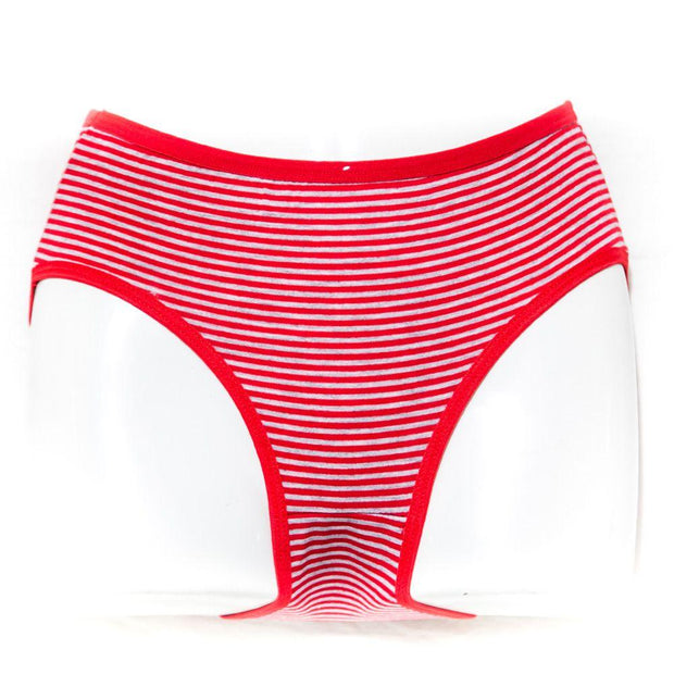 Pack of 3 Cotton Jersey Panty - White Stripes Panty - Mix Colour - Panty - diKHAWA Online Shopping in Pakistan