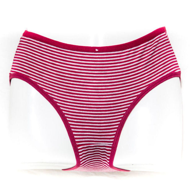 Pack of 3 Cotton Jersey Panty - White Stripes Panty - Mix Colour - Panty - diKHAWA Online Shopping in Pakistan