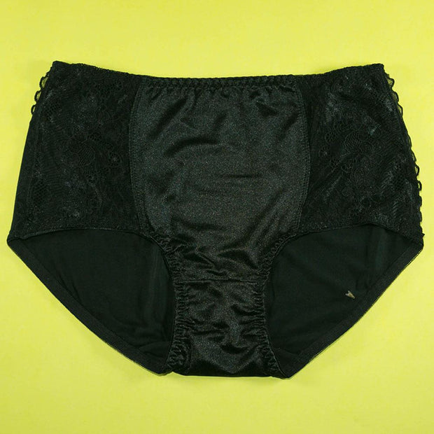 Copy of Pack of 2 - Silk Net Panty Soft Cotton - Flourish  Soft Cotton Silk Net Panty Colour Black- Blue - 2372