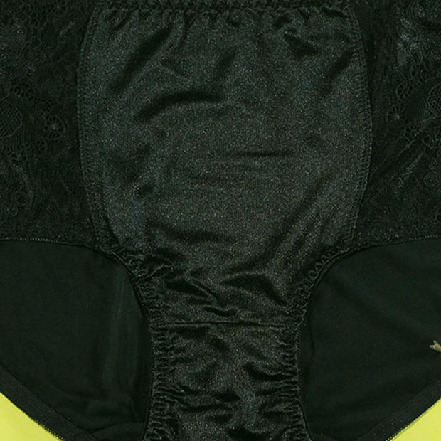 Copy of Pack of 2 - Silk Net Panty Soft Cotton - Flourish  Soft Cotton Silk Net Panty Colour Black- Blue - 2372