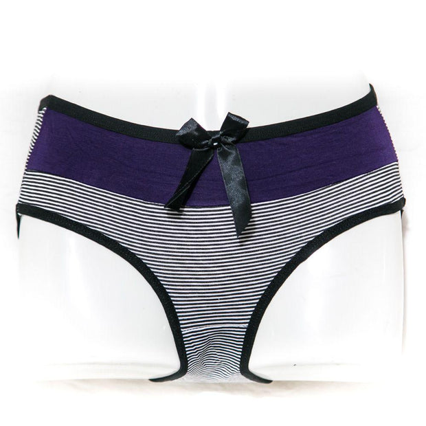 Pack of 3 Cotton Jersey Panty - Mini Stripes Panty - Mix Colour - Panty - diKHAWA Online Shopping in Pakistan