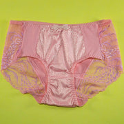 Pack of 2 - Soft Cotton Silk Net Panty Floral Print - Flourish Mix Colors - 2321