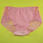 Pack of 2 - Soft Cotton Silk Net Panty Floral Print - Flourish Mix Colors - 2321