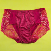 Pack of 2 - Soft Cotton Silk Net Panty Floral Print - Flourish Mix Colors - 2321