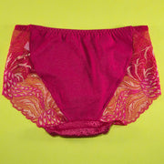 Pack of 2 - Soft Cotton Silk Net Panty Floral Print - Flourish Mix Colors - 2321