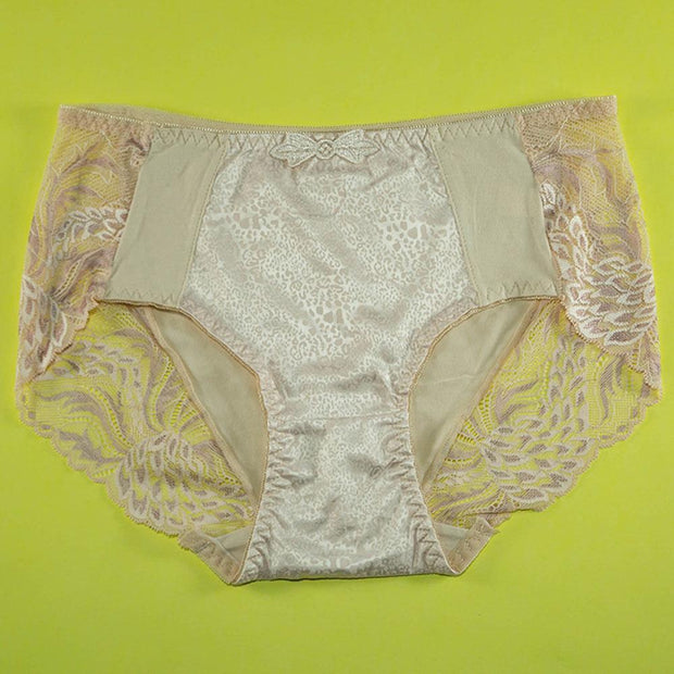 Pack of 2 - Soft Cotton Silk Net Panty Floral Print - Flourish Mix Colors - 2321