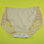 Pack of 2 - Soft Cotton Silk Net Panty Floral Print - Flourish Mix Colors - 2321