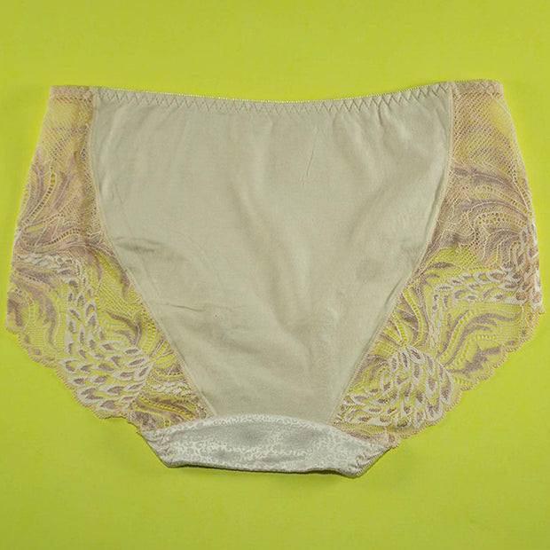 Pack of 2 - Soft Cotton Silk Net Panty Floral Print - Flourish Mix Colors - 2321