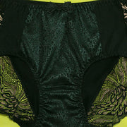 Pack of 2 - Soft Cotton Silk Net Panty Floral Print - Flourish Mix Colors - 2321