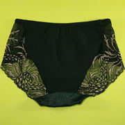 Pack of 2 - Soft Cotton Silk Net Panty Floral Print - Flourish Mix Colors - 2321