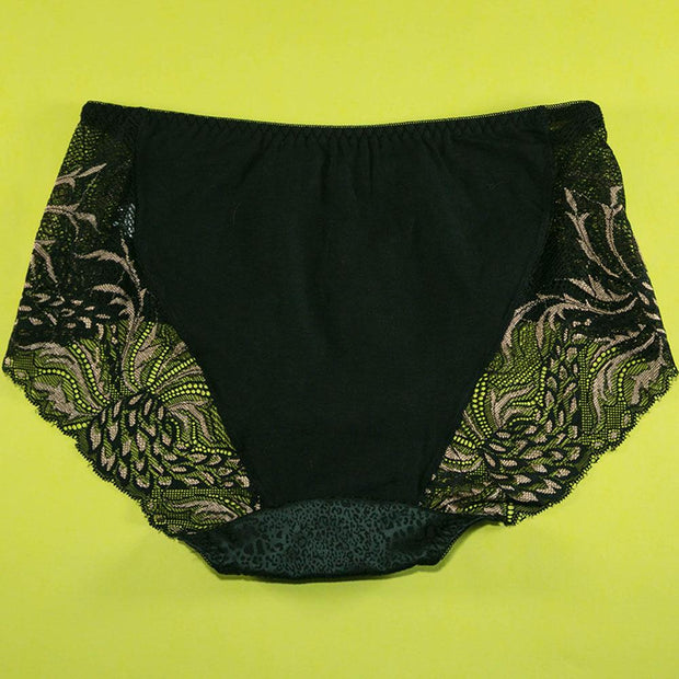 Pack of 2 - Soft Cotton Silk Net Panty Floral Print - Flourish Mix Colors - 2321