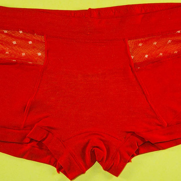 Pack of 3 - Women's Sexy Cotton Net Panties Seamless Soft Lingerie Briefs Underwear - Flourish Mix Colors - 6359