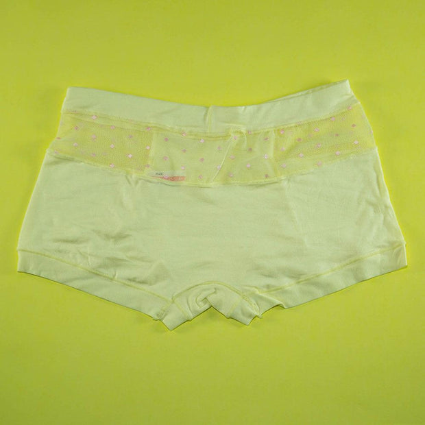 Pack of 3 - Women's Sexy Cotton Net Panties Seamless Soft Lingerie Briefs Underwear - Flourish Mix Colors - 6359