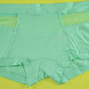Pack of 3 - Women's Sexy Cotton Net Panties Seamless Soft Lingerie Briefs Underwear - Flourish Mix Colors - 6359