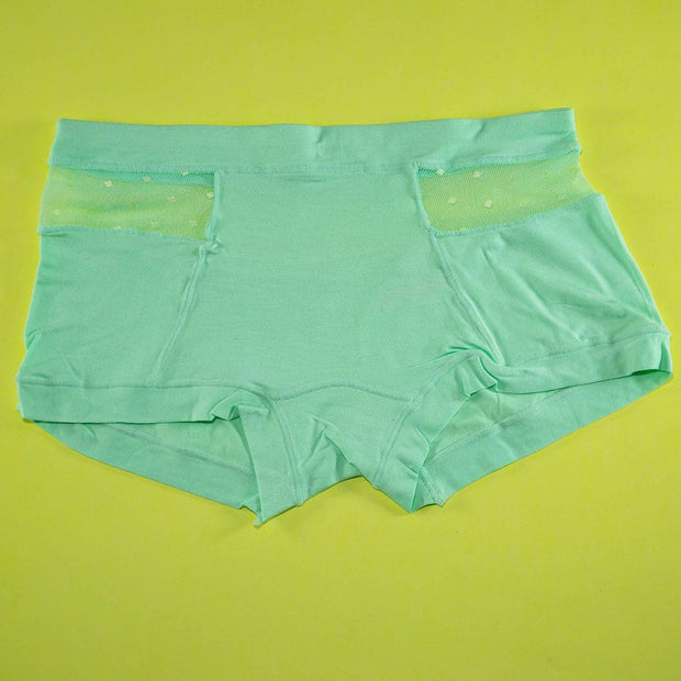Pack of 3 - Women's Sexy Cotton Net Panties Seamless Soft Lingerie Briefs Underwear - Flourish Mix Colors - 6359