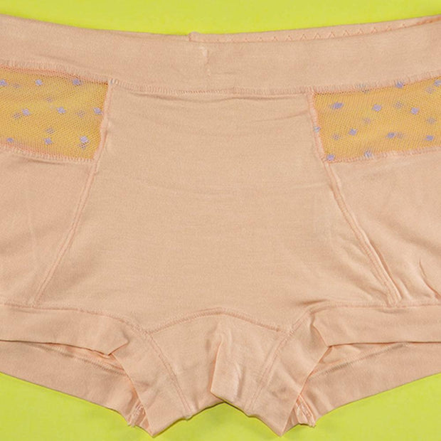 Pack of 3 - Women's Sexy Cotton Net Panties Seamless Soft Lingerie Briefs Underwear - Flourish Mix Colors - 6359