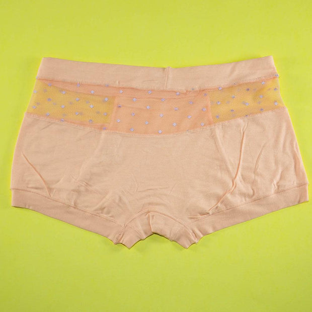 Pack of 3 - Women's Sexy Cotton Net Panties Seamless Soft Lingerie Briefs Underwear - Flourish Mix Colors - 6359