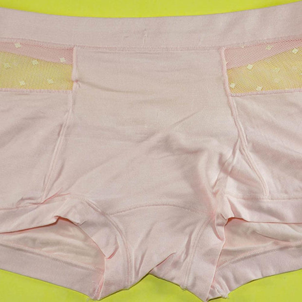 Pack of 3 - Women's Sexy Cotton Net Panties Seamless Soft Lingerie Briefs Underwear - Flourish Mix Colors - 6359