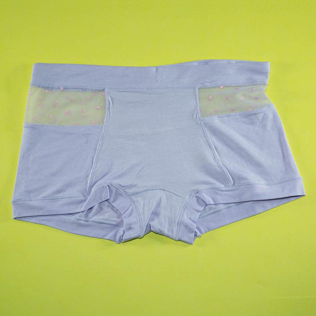 Pack of 3 - Women's Sexy Cotton Net Panties Seamless Soft Lingerie Briefs Underwear - Flourish Mix Colors - 6359