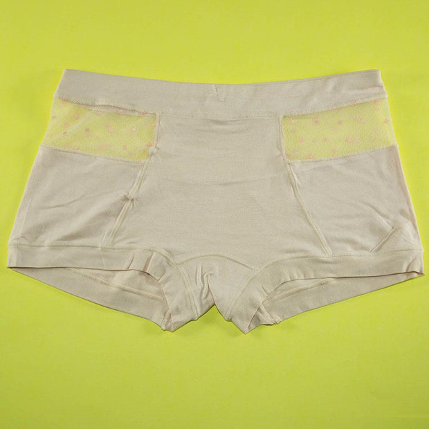 Pack of 3 - Women's Sexy Cotton Net Panties Seamless Soft Lingerie Briefs Underwear - Flourish Mix Colors - 6359