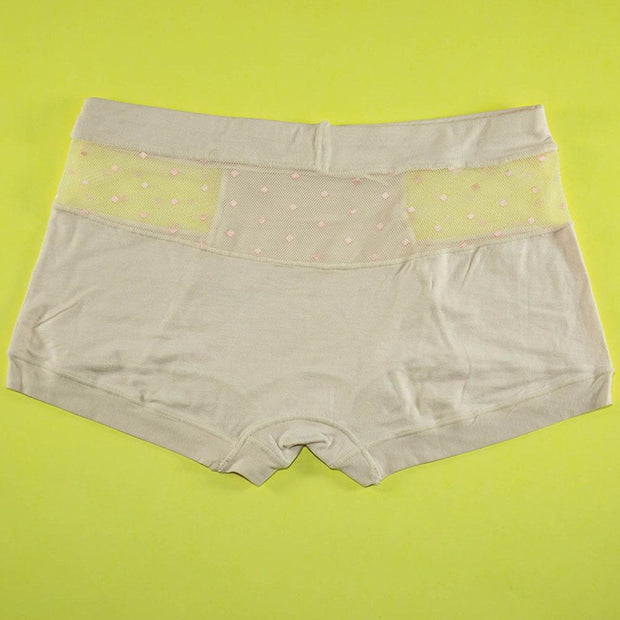 Pack of 3 - Women's Sexy Cotton Net Panties Seamless Soft Lingerie Briefs Underwear - Flourish Mix Colors - 6359