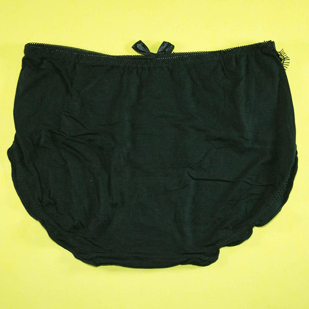 Pack of 3 - Soft Cotton Panty With Lace - Flourish Mix Colors Soft Cotton Panty - 9707