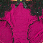Pack of 3 - Soft Cotton Panty With Lace - Flourish Mix Colors Soft Cotton Panty - 9707