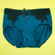 Pack of 3 - Soft Cotton Panty With Lace - Flourish Mix Colors Soft Cotton Panty - 9707