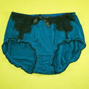 Pack of 3 - Soft Cotton Panty With Lace - Flourish Mix Colors Soft Cotton Panty - 9707