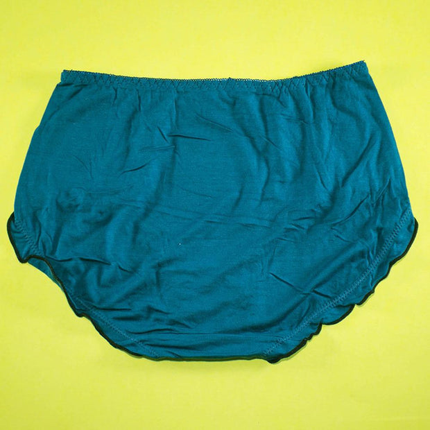 Pack of 3 - Soft Cotton Panty With Lace - Flourish Mix Colors Soft Cotton Panty - 9707