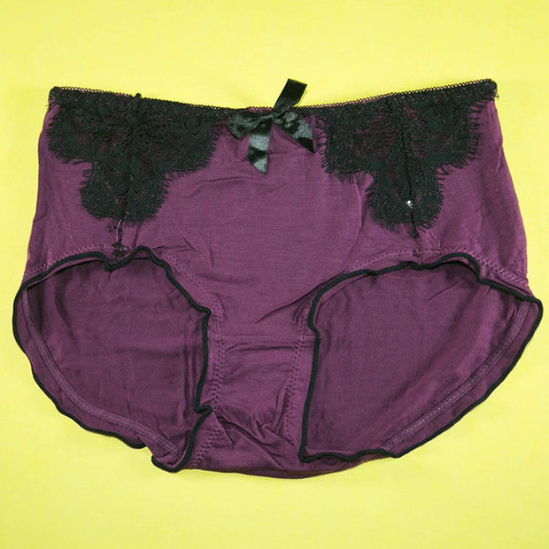 Pack of 3 - Soft Cotton Panty With Lace - Flourish Mix Colors Soft Cotton Panty - 9707