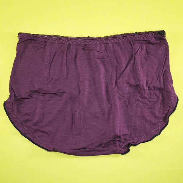 Pack of 3 - Soft Cotton Panty With Lace - Flourish Mix Colors Soft Cotton Panty - 9707