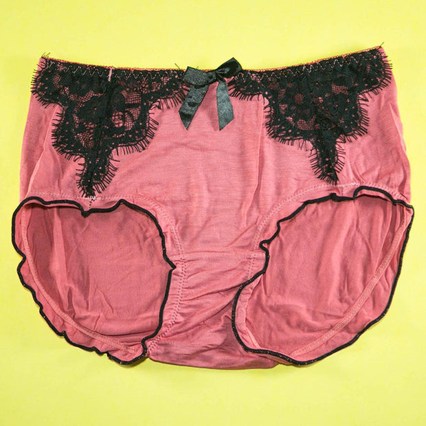Pack of 3 - Soft Cotton Panty With Lace - Flourish Mix Colors Soft Cotton Panty - 9707