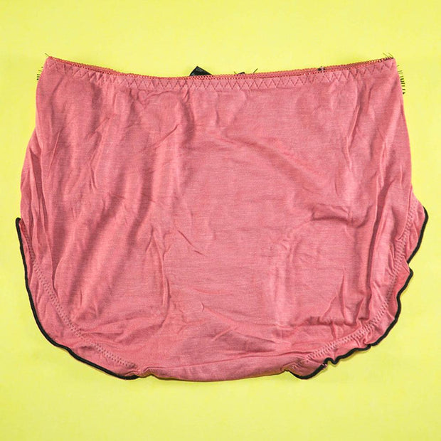 Pack of 3 - Soft Cotton Panty With Lace - Flourish Mix Colors Soft Cotton Panty - 9707