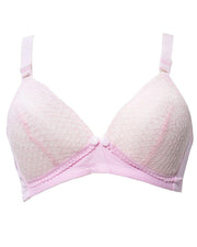 Front Open Bra With Button - Soft Padded  Non wired Bra -