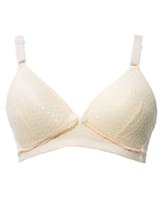 Front Open Bra With Button - Soft Padded  Non wired Bra -