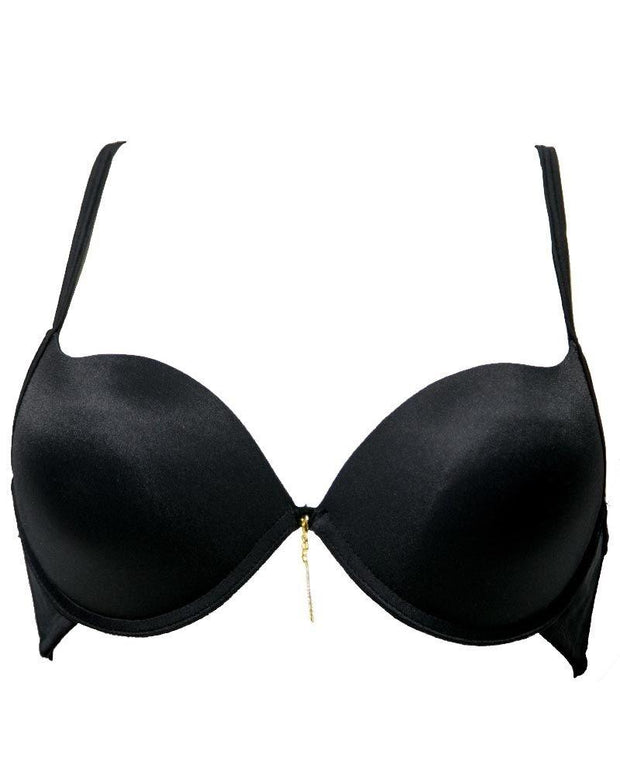 Luchina Branded Black Pushup Bra - Spanish Brand - Underwired Double Padded Bra