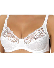 White Bridal Bra , Non Padded - Under Wired Bra - Yadaili