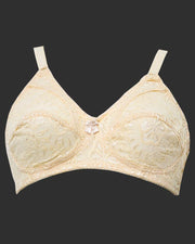 Yellow Net Comfort Bra - Non Padded,Non Wired Bra - D.F Dream