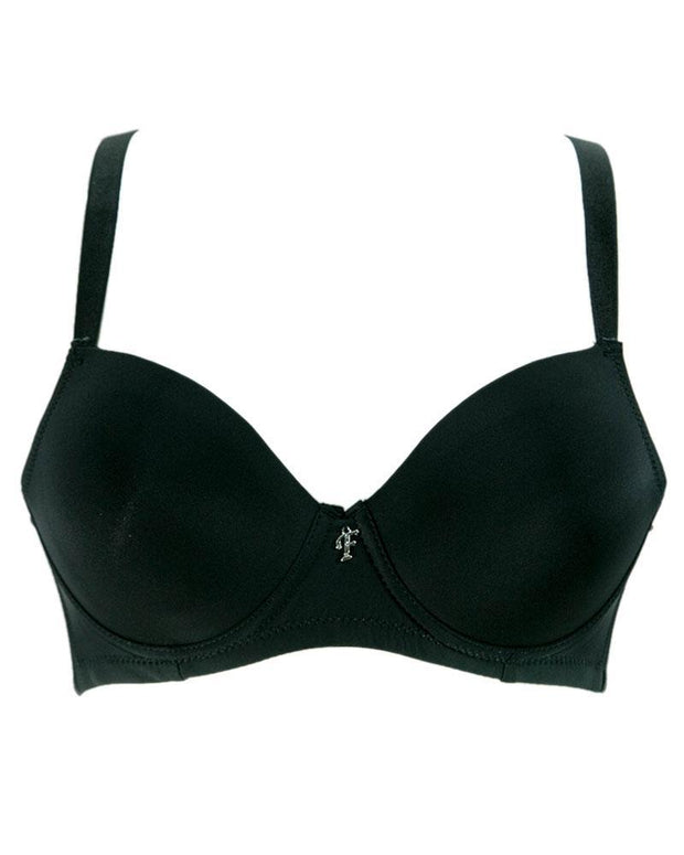 Black Pushup Bra - Single Padded Underwired Bra - Flourish - FL972