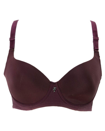 Maroon Pushup Bra - Single Padded Underwired Bra  - Flourish - FL765
