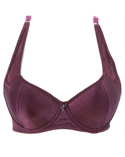 Maroon Fancy Flourish Bra - Single Padded Underwired Bra - FL2031