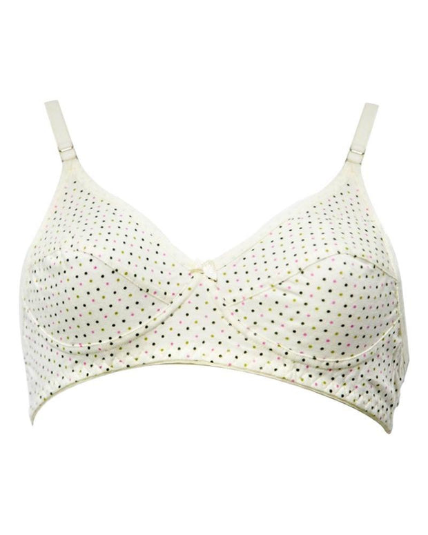 Printed BBG-2007 Comfortable - Non Padded,Non Wired Bra Yellow - Blue Bell Girl